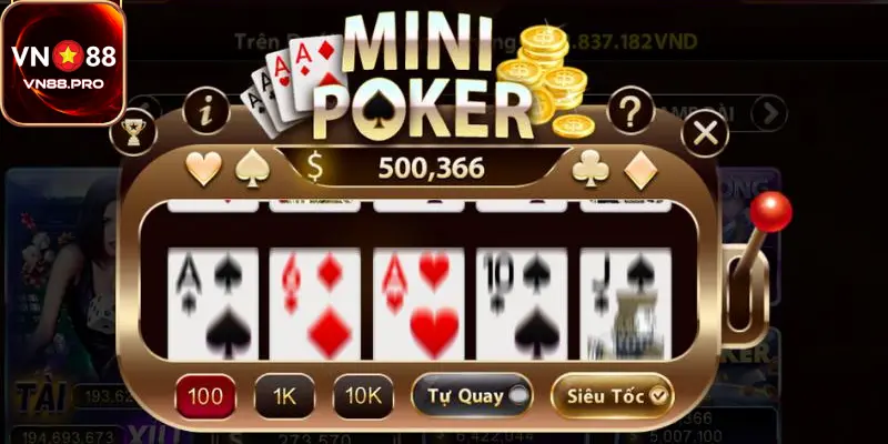 Kinh nghiệm chơi Mini Poker rinh tiền